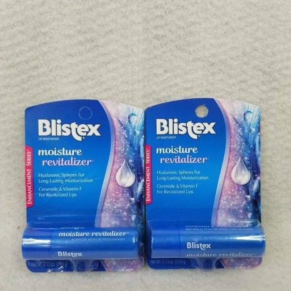 LOT OF 2 BLISTEX MOISTURE REVITALIZER LIP PROTECTANT SERIES SPF 15! .13 OZ EACH, - Picture 4 of 4